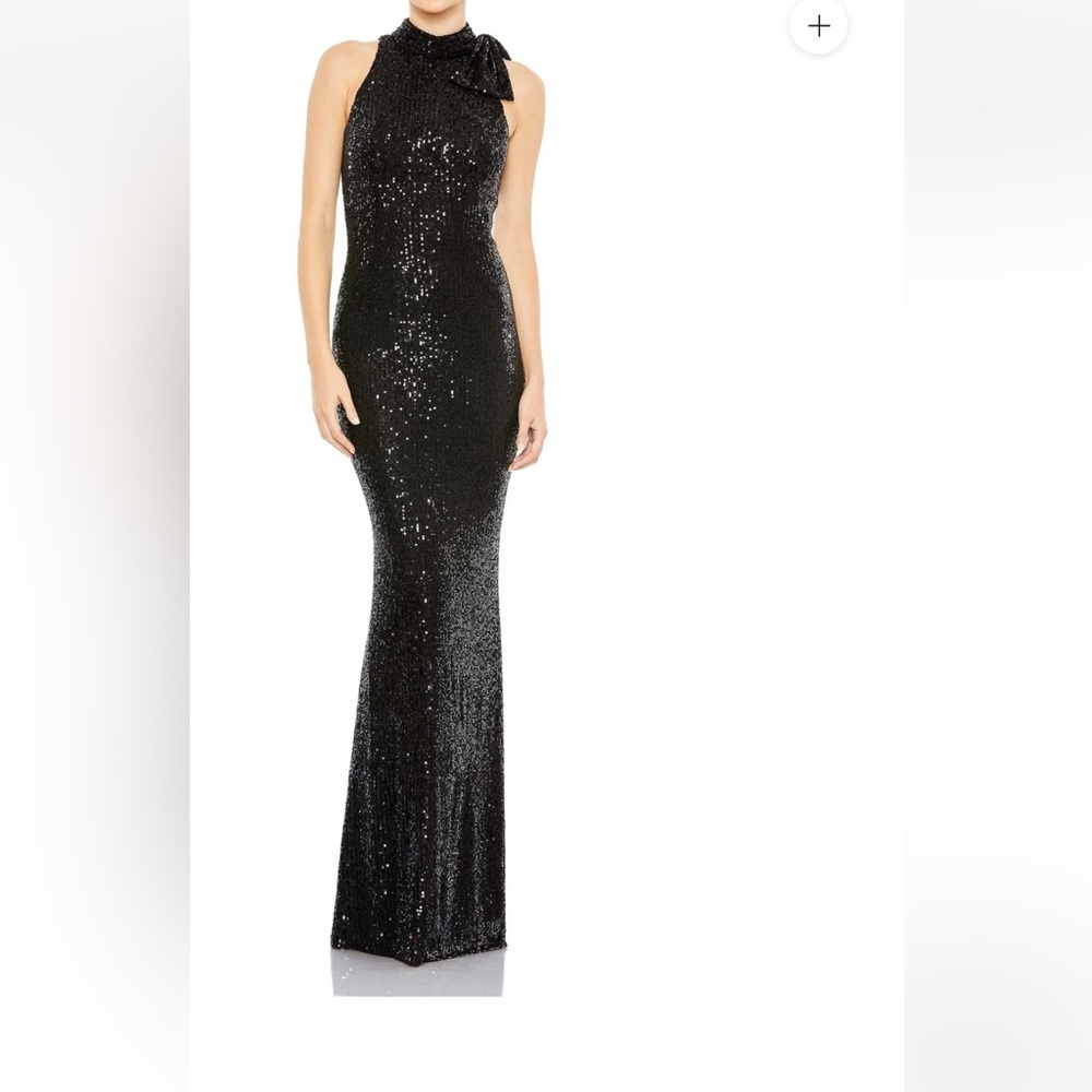 Mac Duggal Elegant Black Sequin Gown